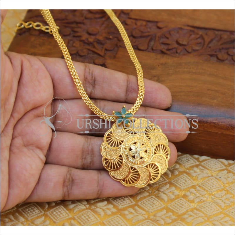 DESIGNER GOLD PLATED NECKLACE UTV849 - Necklace Set