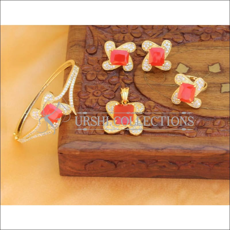 Designer Gold Plated Openable CZ Kada UC-NEW1565 - Bracelets