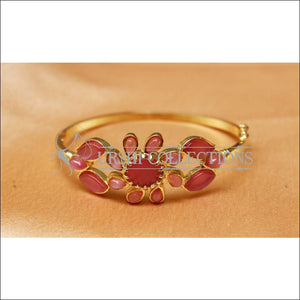 Designer Gold Plated Openable Kada UC-NEW1711 - Pink - Bracelets