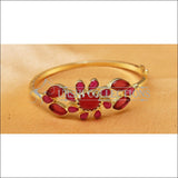 Designer Gold Plated Openable Kada UC-NEW1711 - Red - Bracelets