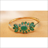 Designer Gold Plated Openable Kada UC-NEW1719 - Green - Bracelets