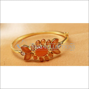 Designer Gold Plated Openable Kada UC-NEW1719 - Orange - Bracelets