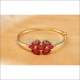 Designer Gold Plated Openable Kada UC-NEW1728 - Red - Bracelets