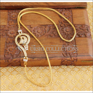 Designer Gold plated peacock moppu necklace M288 - Moppu chain