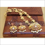 DESIGNER GOLD PLATED PEACOCK NECKLACE SET UC-NEW3219 - Necklace Set