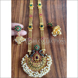 DESIGNER GOLD PLATED PEACOCK NECKLACE SET UTV1040 - MULTY - Necklace Set