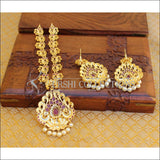 DESIGNER GOLD PLATED PEACOCK NECKLACE SET UTV704 - Necklace Set