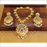 DESIGNER GOLD PLATED PEACOCK NECKLACE SET UTV705 - Necklace Set