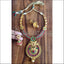DESIGNER GOLD PLATED PEACOCK NECKLACE SET UTV975