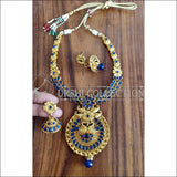 DESIGNER GOLD PLATED PEACOCK NECKLACE SET UTV975 - Necklace Set