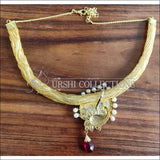 DESIGNER GOLD PLATED PEACOCK NECKLACE UTV1005 - Necklace Set