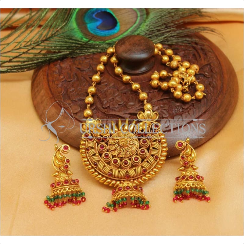 Designer Gold Plated Pendant Set UC-NEW1981 - Pendant Set