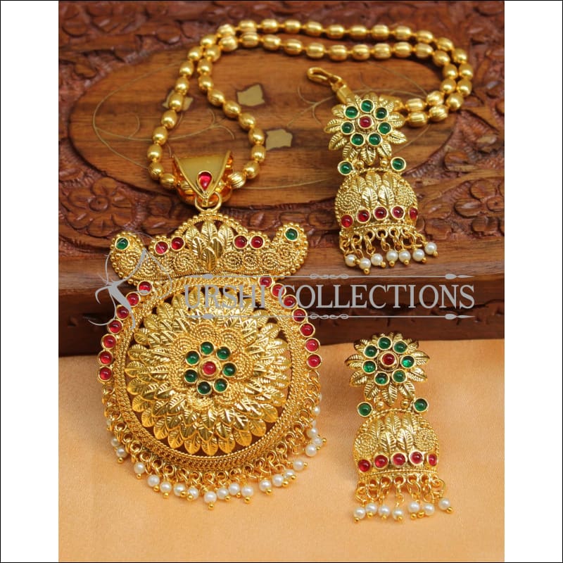 Designer Gold Plated Pendant Set UC-NEW2686 - Multi - Pendant Set