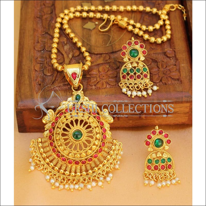 Designer Gold Plated Pendant Set UC-NEW2711 - Multi - Pendant Set