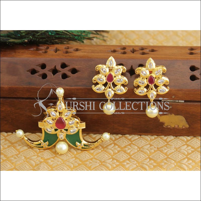 Designer gold plated pendnat set M415 - Pendant Set