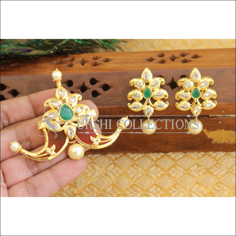 Designer gold plated pendnat set M418 - Pendant Set