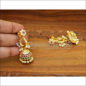 DESIGNER GOLD PLATED KEMPU EARRINGS UTV536 - Earrings