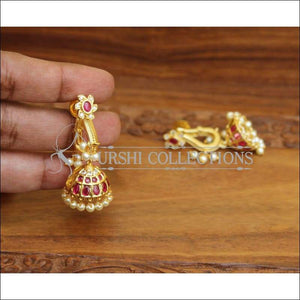 DESIGNER GOLD PLATED KEMPU EARRINGS UTV537 - Earrings