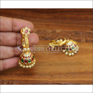 DESIGNER GOLD PLATED KEMPU EARRINGS UTV538 - Earrings