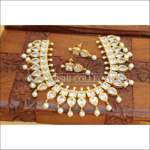 DESIGNER GOLD PLATED STONE NECKLACE UC-NEW3194 - Necklace Set