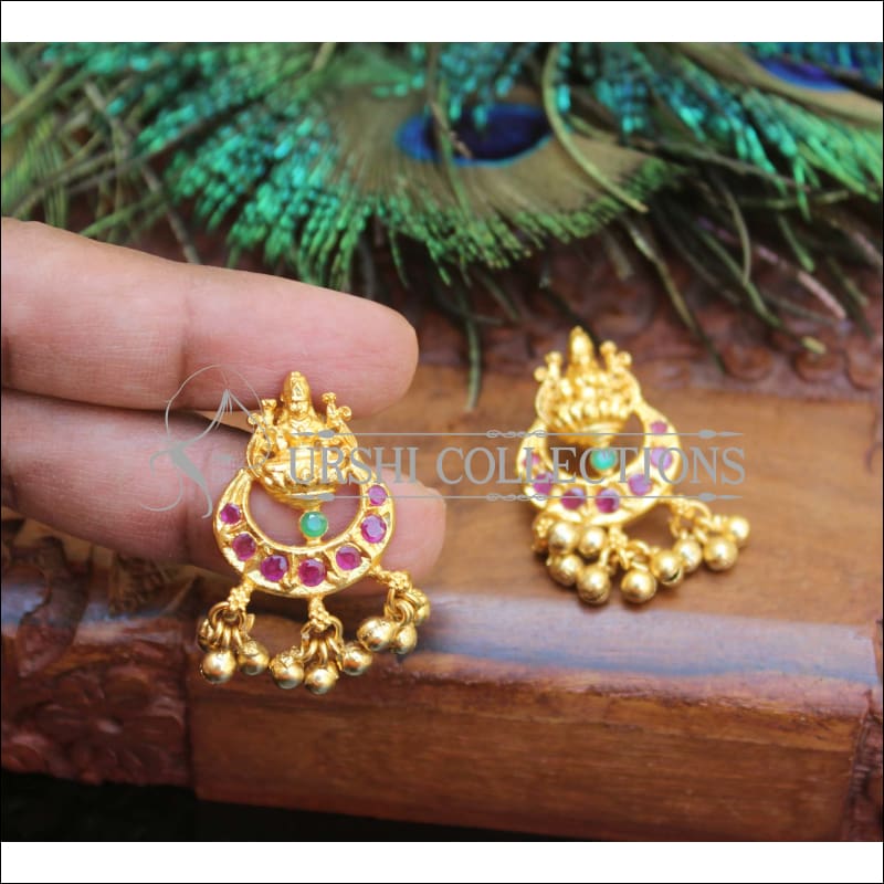 DESIGNER GOLD PLATED TEMPLE EARRINGS M78 - Earrings