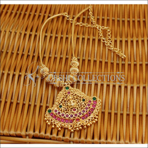 DESIGNER GOLD PLATED TEMPLE NECKLACE SET UC-2858 - Necklace Set