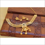 DESIGNER GOLD PLATED TEMPLE NECKLACE SET UTV419 - Necklace Set