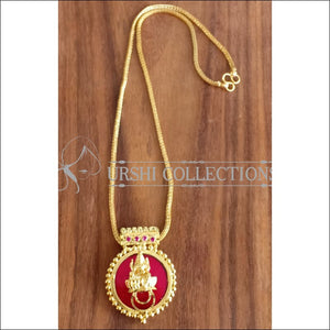 DESIGNER GOLD PLATED TEMPLE PENDANT UTV1284 - Pendant Set