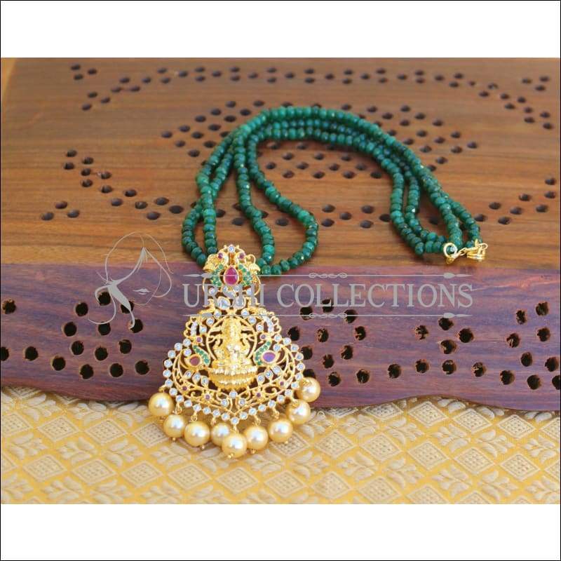 DESIGNER GOLD PLATED TEMPLE NECKLACE SET UTV296 - Necklace Set