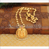 Designer gold plated temple pendant with chain M333 - Pendant Set