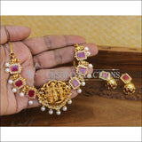 DESIGNER GOLDPLATED RAM PARIVAR NECKLACE SET UTV257 - NECKLACE SETS