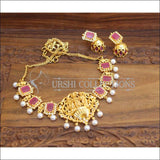 DESIGNER GOLDPLATED RAM PARIVAR NECKLACE SET UTV257 - NECKLACE SETS