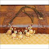 Designer Hand made Ganesha black bead necklace UTV65 - RED - Mangalsutra