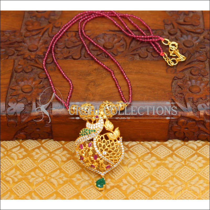 Designer hand made peacock necklace UTV58 - Necklace Set