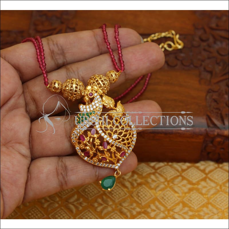 Designer hand made peacock necklace UTV58 - Necklace Set