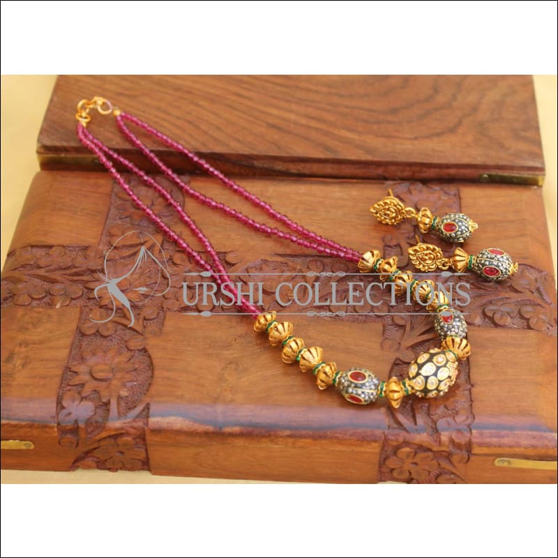 Designer Handmade Beads Necklace Set UC-NEW2182 - Necklace Set