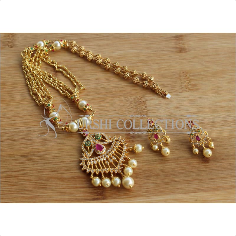 DESIGNER HANDMADE CZ NECKLACE SET UTV126 - Necklace Set