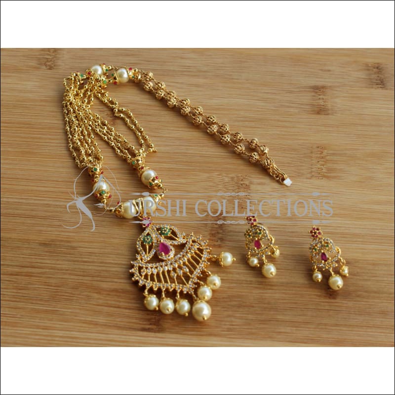 DESIGNER HANDMADE CZ NECKLACE SET UTV126 - Necklace Set