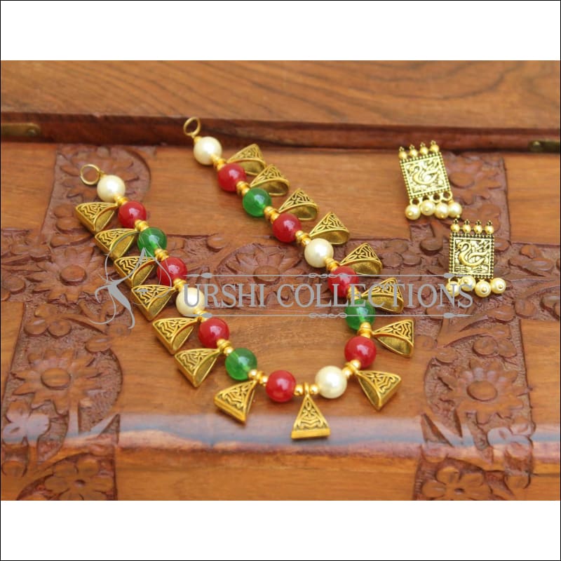 DESIGNER HANDMADE NECKLACE SET UC-NEW3272 - Necklace Set