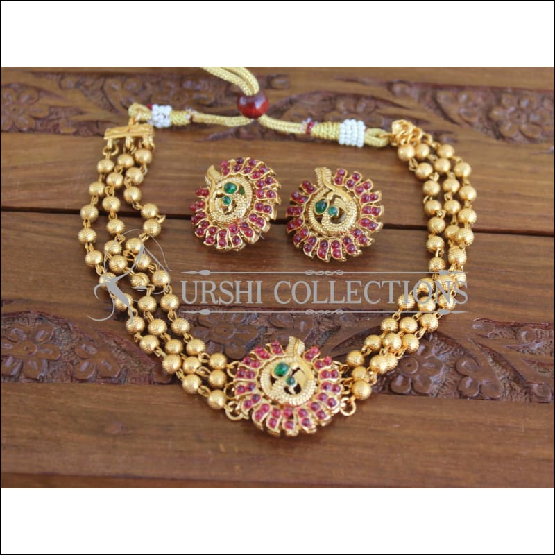 Designer Kemp short peacock necklace set M627 - Necklace Set