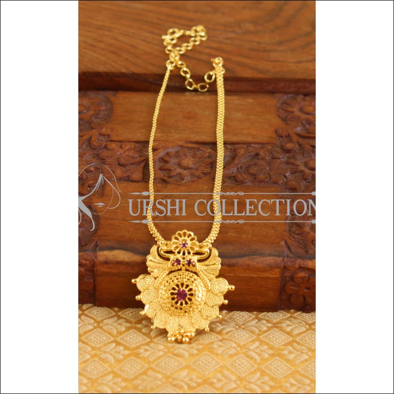 Designer kerala style gold plated necklace M132 - Necklace Set