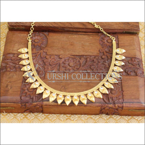 Designer kerala style gold plated necklace M141 - Necklace Set