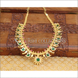 Designer kerala style gold plated palakka necklace M143 - Necklace Set