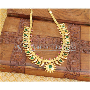 Designer kerala style gold plated palakka necklace M143 - Necklace Set