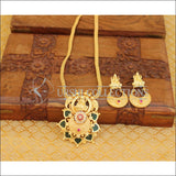 Designer kerala style palakka Temple Necklace set M87 - GREEN - Necklace Set