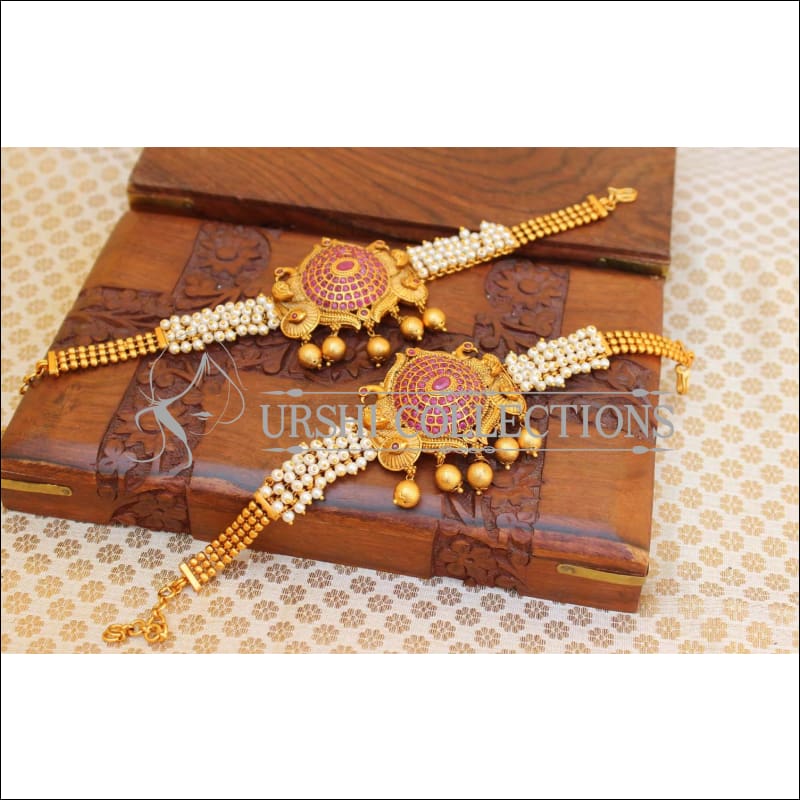 Designer Matte Finish Bajuband UC-NEW973 - Ruby - BAJUBAND