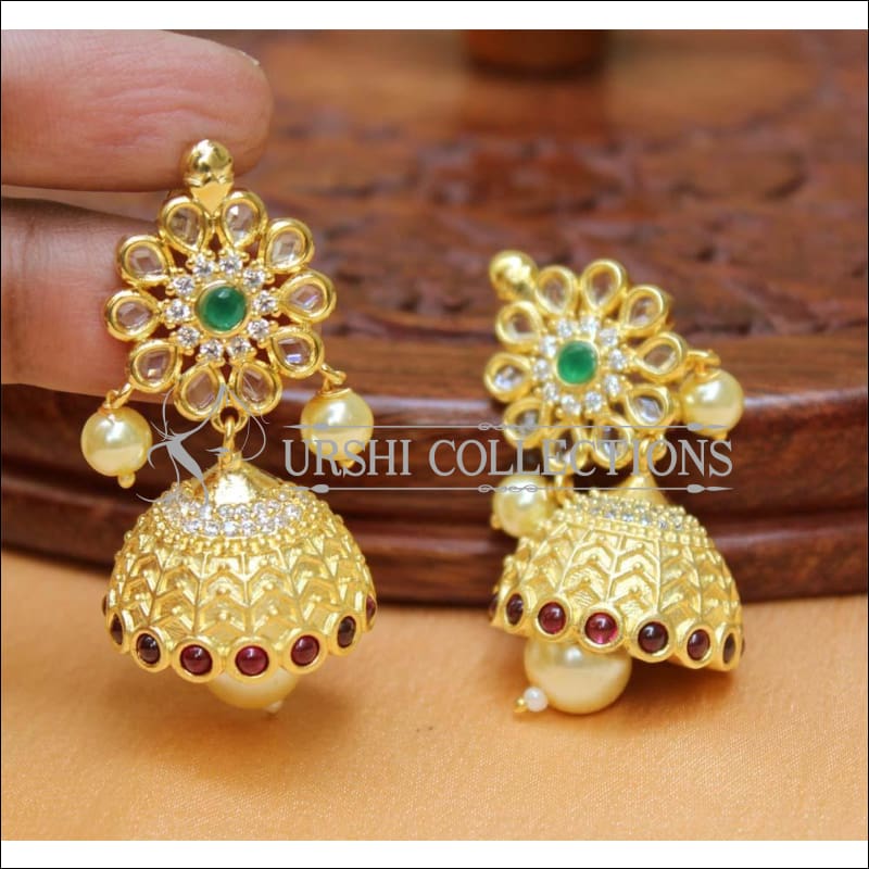 Designer Matte Finish CZ Earrings Set UC-NEW2256 - Multy - Earrings