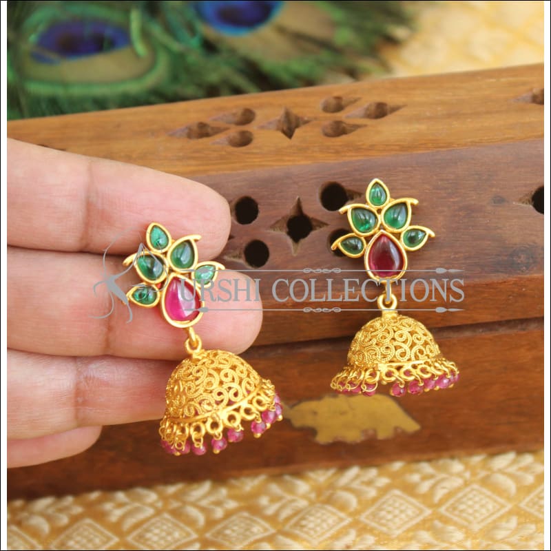 Designer matte finish earrings M322 - Earrings