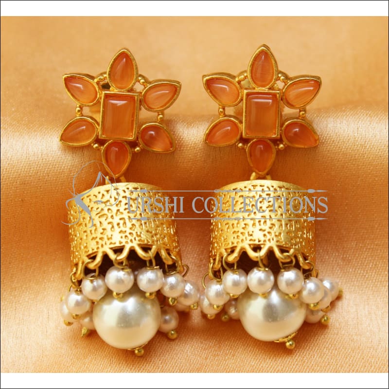 South Indian Gold Plated Earring Jewellery Jhumka Earring For Women- | eBay