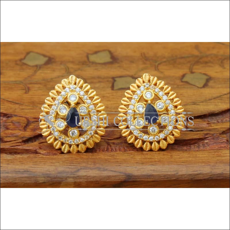 Designer Matte Finish Earrings UC-NEW1338 - Blue - Earrings